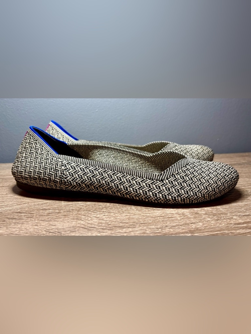 Rothy’s Cloud Grey Birdseye (Retired)  Round Toe Ballet Flats - sz 39 EU / 8 US